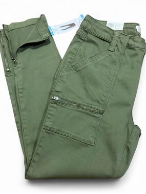 Joie Park Cargo Pants Women Size 10/30 Olive Green Zip Ankle Utility NWT Skinny